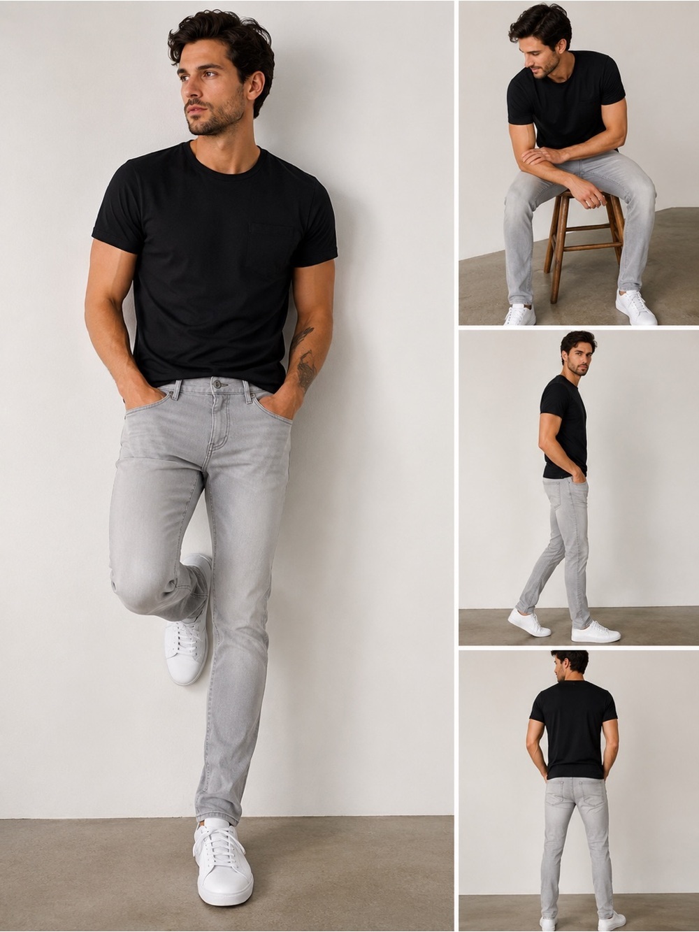 rag & bone Skinny Fit Light Gray Jeans 31x32
